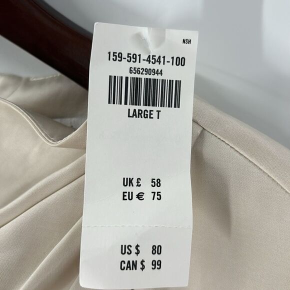 Abercrombie Dress Women’s Size Large Tall Satin Draped High-Neck Mini Dress - Picture 4 of 14